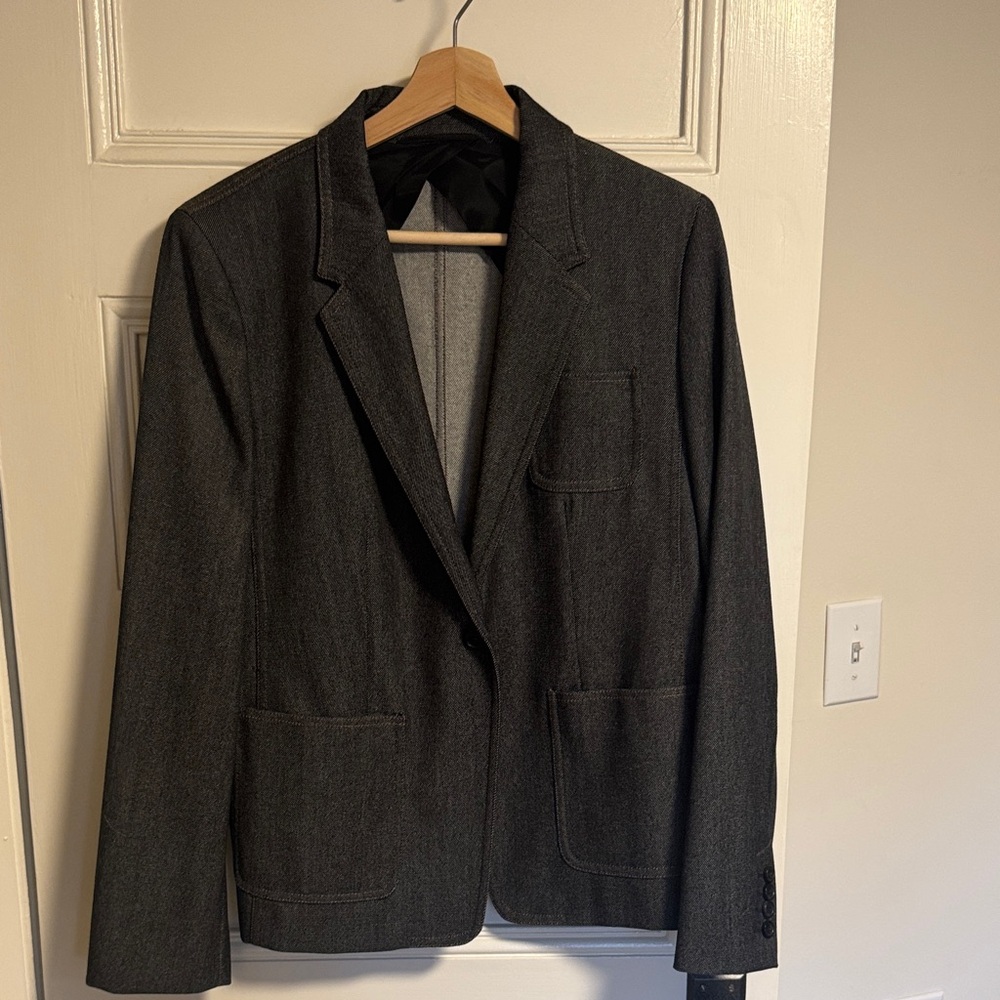 MaxMara Charcoal Gray Wool Blazer